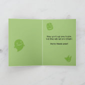 Let op: Zombie Dogs Golden Retriever Halloween Kaart (Binnen)