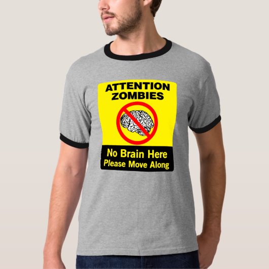 Let op Zombies T-shirt (Voorkant)