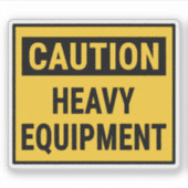 Let op zware apparatuur sticker (Voorkant)