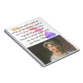 “Let other pens dwell on" Jane Austen quote Notitieboek (Rechterzijde)