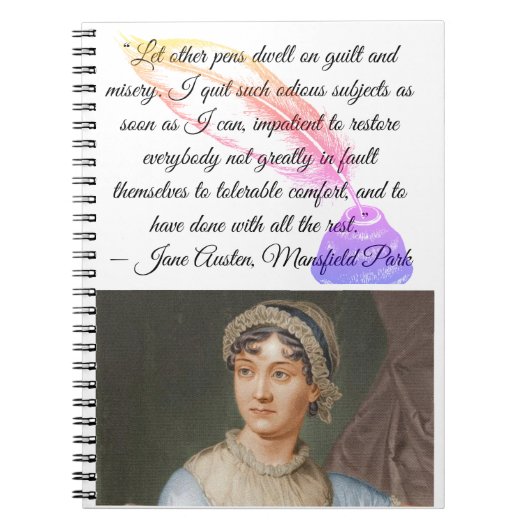 “Let other pens dwell on" Jane Austen quote Notitieboek (Voorkant)
