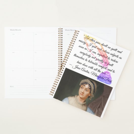 “Let other pens dwell on" Jane Austen quote Planner (Display)