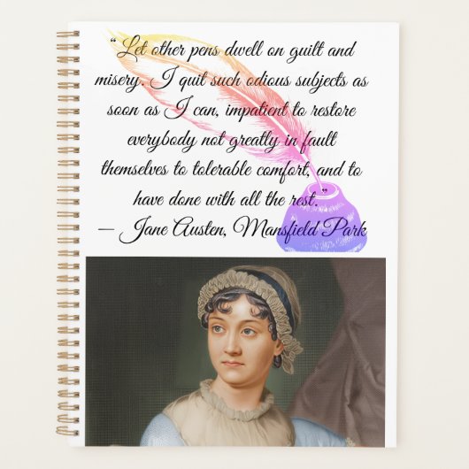 “Let other pens dwell on" Jane Austen quote Planner (Voorkant)