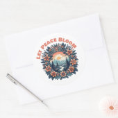 Let Peace Bloom Ronde Sticker (Envelop)