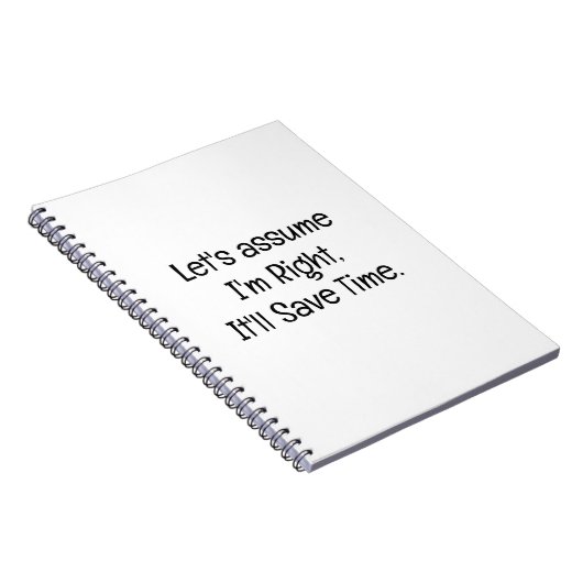 Let’s Assume I’m Right Notitieboek (Rechterzijde)