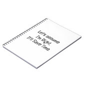 Let’s Assume I’m Right Notitieboek (Linkerzijde)