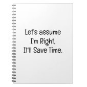 Let’s Assume I’m Right Notitieboek (Voorkant)