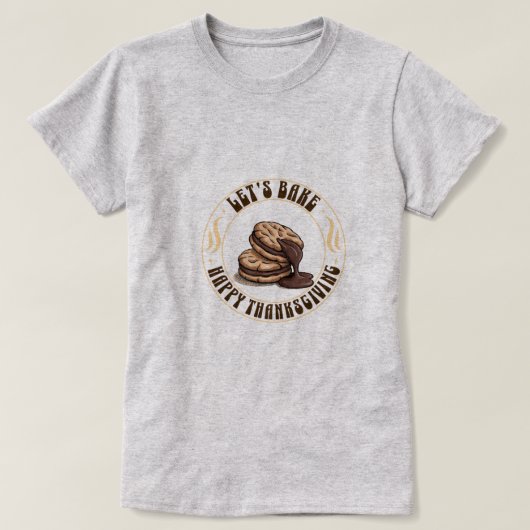 Let’s Bake — Chocolate Cookie Thanksgiving T-shirt (Design voorkant)