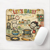 Let’s Bake! Kitchen Mousepad Muismat (Met muis)