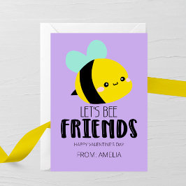 Let’s Bee Friends Kids Valentine Card Notitiekaartje