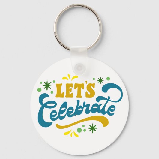 Let’s Celebrate | Festive Party Design Sleutelhanger (Voorkant)