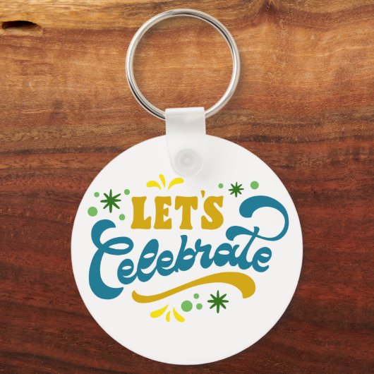 Let’s Celebrate | Festive Party Design Sleutelhanger (Voorkant)