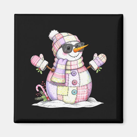 Let’s Chill Snowman Christmas Coffee Cute Holiday  Magneet (Voorkant)