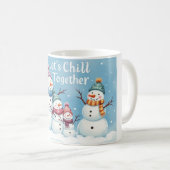 Let’s Chill Together Snowman Family Mug Koffiemok (Voorkant rechts)