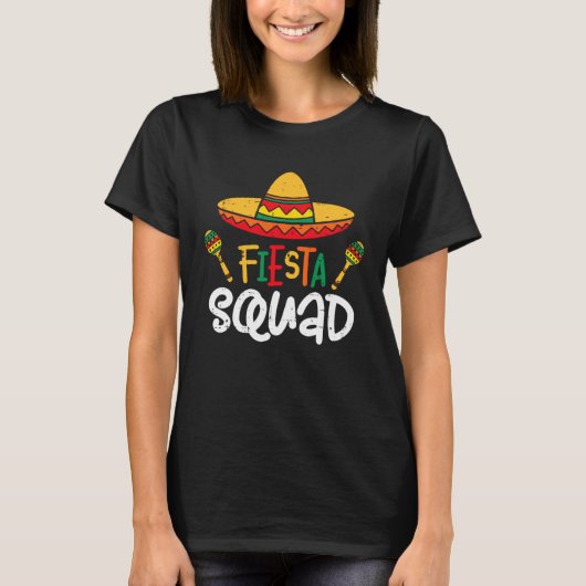 Let s Fiesta Squad Cinco De Mayo Mexico Party Para T-shirt (Voorkant)
