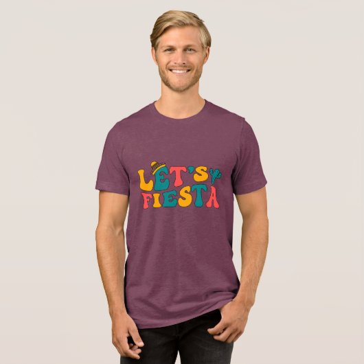 Let’s Fiesta  Tri-Blend Shirt (Voorkant volledig)