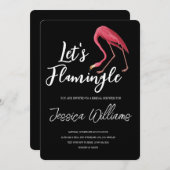 Let’s Flamingle! Tropical Bridal Shower Bash Kaart (Voorkant / Achterkant)