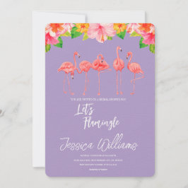 Let’s Flamingle! Tropical Bridal Shower Bash Kaart