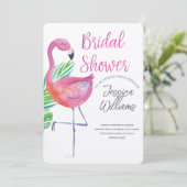 Let’s Flamingle! Tropical Bridal Shower Bash Kaart (Staand voorkant)