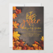 Let’s Gather for Thanksgiving Dinner | Fall Leaves Kaart (Voorkant)