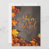 Let’s Gather for Thanksgiving Dinner | Fall Leaves Kaart (Achterkant)