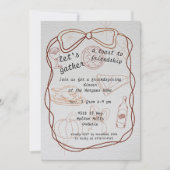 "Let’s Gather" Hand-Drawn Friendsgiving Kaart (Voorkant)