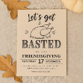 Let’s Get Basted Funny Friendsgiving Kaart