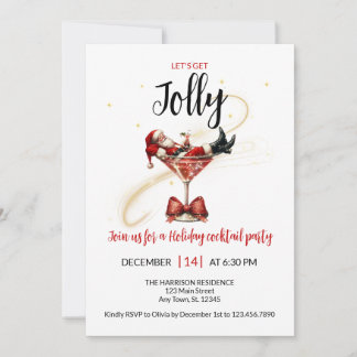 Let’s Get Jolly Holiday Party Invitation Kaart