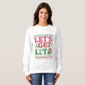 Let’s Get Lit Christmas Shirt • Funny Ugly Sweater (Voorkant volledig)