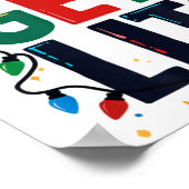 Let S Get Lit Christmas Tree Lights Funny Xmas Par Poster (Hoek)