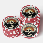 Let’s Get Lost Retro Mountain Adventure Outdoor Poker Chips (Opstapeling)