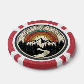Let’s Get Lost Retro Mountain Adventure Outdoor Poker Chips (Enkel)