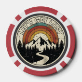 Let’s Get Lost Retro Mountain Adventure Outdoor Poker Chips (Achterkant)