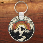 Let’s Get Lost Retro Mountain Adventure Outdoor Sleutelhanger (Achterkant)