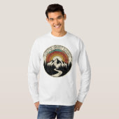 Let’s Get Lost Retro Mountain Adventure Outdoor T-shirt (Voorkant volledig)