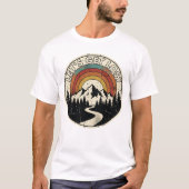 Let’s Get Lost Retro Mountain Adventure Outdoor T-shirt (Voorkant)
