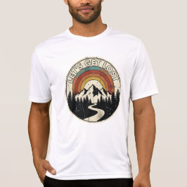 Let’s Get Lost Retro Mountain Adventure Outdoor T-shirt