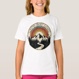 Let’s Get Lost Retro Mountain Adventure Outdoor T-shirt