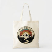 Let’s Get Lost Retro Mountain Adventure Outdoor Tote Bag (Voorkant)