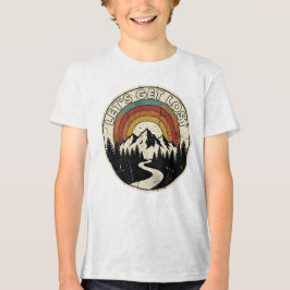 Let’s Get Lost Retro Mountain Adventure Outdoor Tri-Blend Shirt