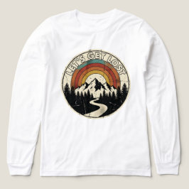 Let’s Get Lost Retro Mountain Adventure Outdoor Tri-Blend Shirt
