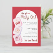 Let’s Get Our Mahj On Red Galentine’s Day Kaart (Staand voorkant)