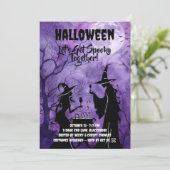 Let’s Get Spooky – Purple Halloween Invite Save The Date (Staand voorkant)