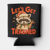 Let’s Get Trashed Christmas Raccoon Feral Xmas Blikjeskoeler (Voorkant)