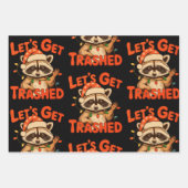 Let’s Get Trashed Christmas Raccoon Feral Xmas Inpakpapier Vel (Voorkant)