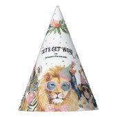 Let’s Get Wild Party Animal Birthday Feesthoedjes (Voorkant)