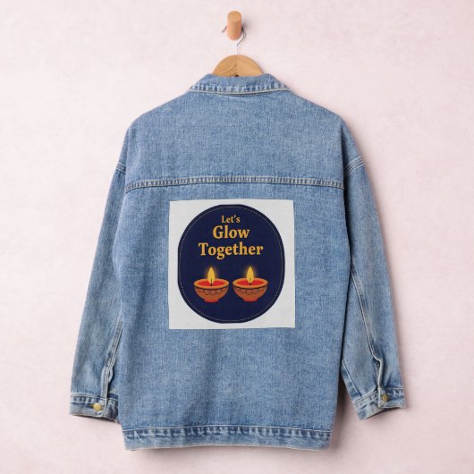 Let’s Glow Together | Minimal Diwali Diya Design ✨ Denim Jacket (Hangar)