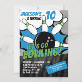 Let’s Go Bowling!  Fun Bowling-Style Birthday Kids Kaart (Voorkant)