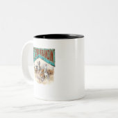 Let’s Go Brandin Western Tweekleurige Koffiemok (Voorkant links)