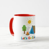 Let’s Go Camping Kids Crayon Tent Art Mok (Voorkant links)